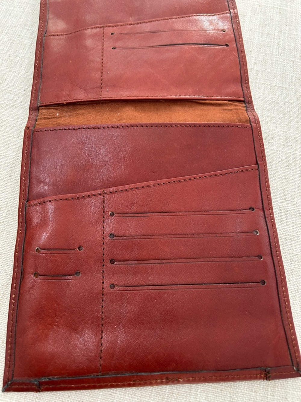 Moroccan Leather Crossbody Wallet Woven Festival Bag in Red and Brown - Picture 5 of 16